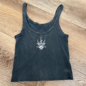 Brandy Melville Charcoal Graphic Tank Top